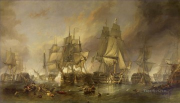 海戦 Painting - トラファルガー海戦 ウィリアム・クラークソン・スタンフィールド著